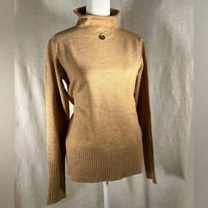 FRENCH CONNECTION Acrylic-Blend Ladies Roll-Neck vintage sweater Size M brown